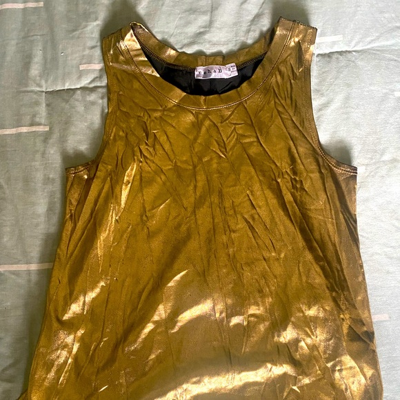 Gold Inspired Gladiator Shirt, Mini Crop, Size S - Picture 3 of 3